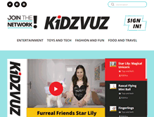 Tablet Screenshot of kidzvuz.com